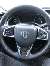 Load image into Gallery viewer, 2016+ Honda Civic Carbon Fiber Steering Wheel Trim