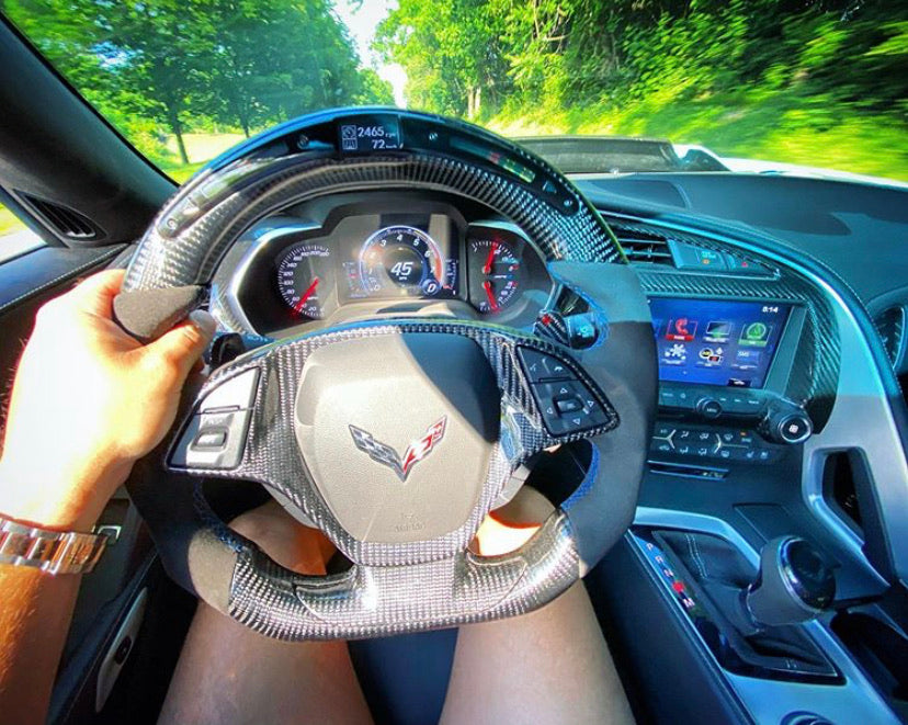 OHC Motors Carbon Fiber Steering Wheel for Chevrolet C7 Corvette