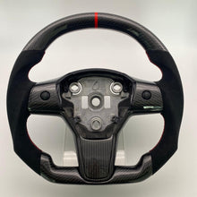 Load image into Gallery viewer, Tesla Model 3 Carbon Fiber Steering Wheel