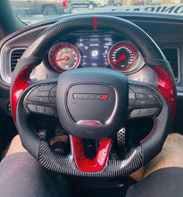 Load image into Gallery viewer, Dodge Challenger Carbon Fiber Steering Wheel