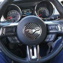 Load image into Gallery viewer, Ford Mustang (2015+) Carbon Fiber Steering Wheel Trim