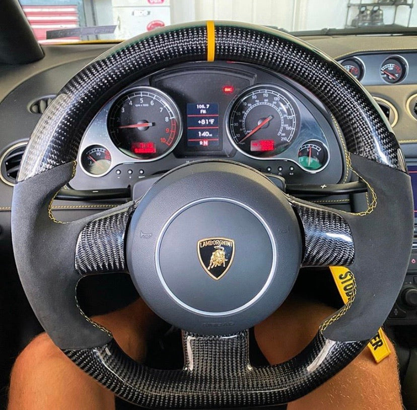 Gallardo Carbon Fiber Steering Wheel CarbonSteer