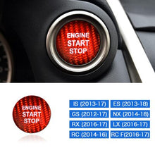 Load image into Gallery viewer, Lexus Carbon Fiber Engine Start Stop Button