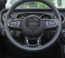 Load image into Gallery viewer, 2018+ Jeep Wrangler Carbon Fiber Steering Wheel Trim