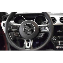 Load image into Gallery viewer, Ford Mustang (2015+) Carbon Fiber Steering Wheel Trim