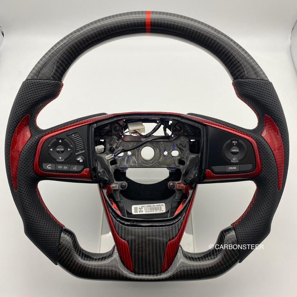 2016+ Honda Civic Carbon Fiber Steering Wheel