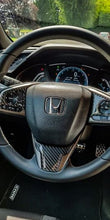 Load image into Gallery viewer, 2016+ Honda Civic Carbon Fiber Steering Wheel Trim