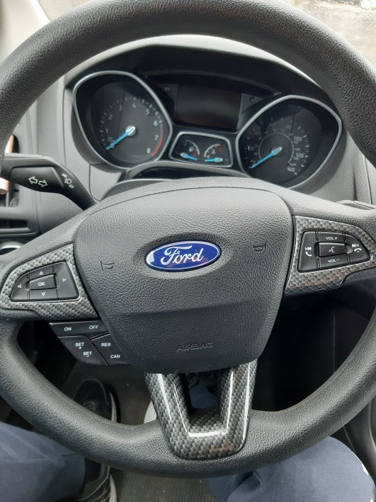 Carbon Fibre Steering Wheel Trim | Ford Focus MK4
