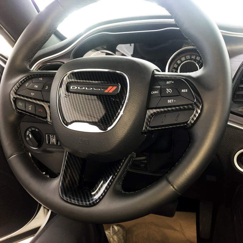Dodge Carbon Fiber Steering Wheel Trim