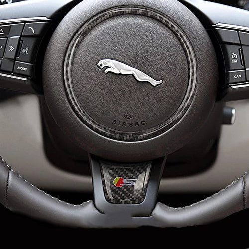 Jaguar Carbon Fiber Steering Wheel Trim