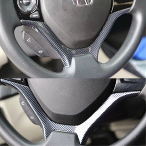 2012-2015 Honda Civic Carbon Fiber Steering Wheel Trim