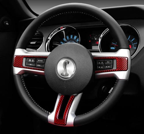 Ford Mustang (2010-14) Carbon Fiber Steering Wheel Trim