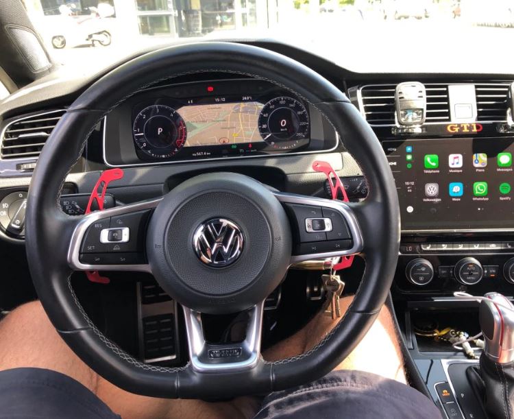 Extensão da pá de mudança de volante do carro Auto Alumínio Shift Gear Para  VW Golf MK7 GTI GTD com o Melhor Preço é no Zoom