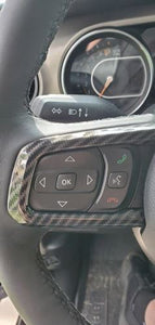 2018+ Jeep Wrangler Carbon Fiber Steering Wheel Trim