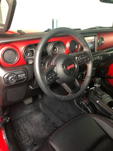 2018+ Jeep Wrangler Carbon Fiber Steering Wheel Trim